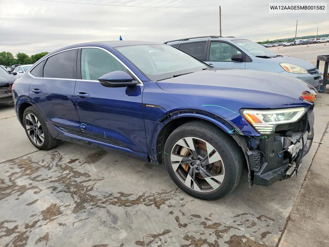 2021 Audi E-Tron Sportback Premium Plus VIN: WA12AAGE5MB001582 Lot: 52018686
