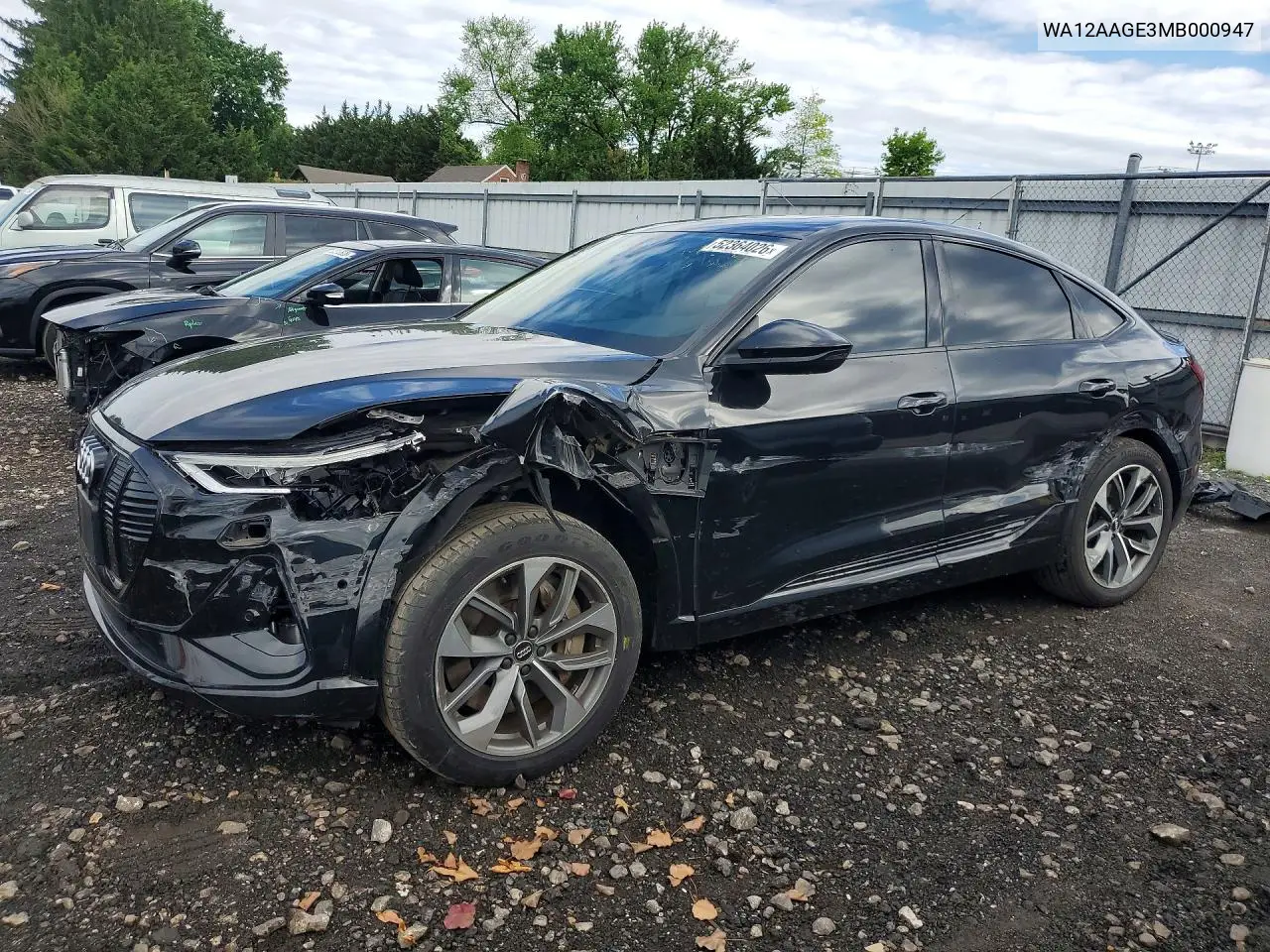 2021 Audi E-Tron Sportback Premium Plus VIN: WA12AAGE3MB000947 Lot: 52364026