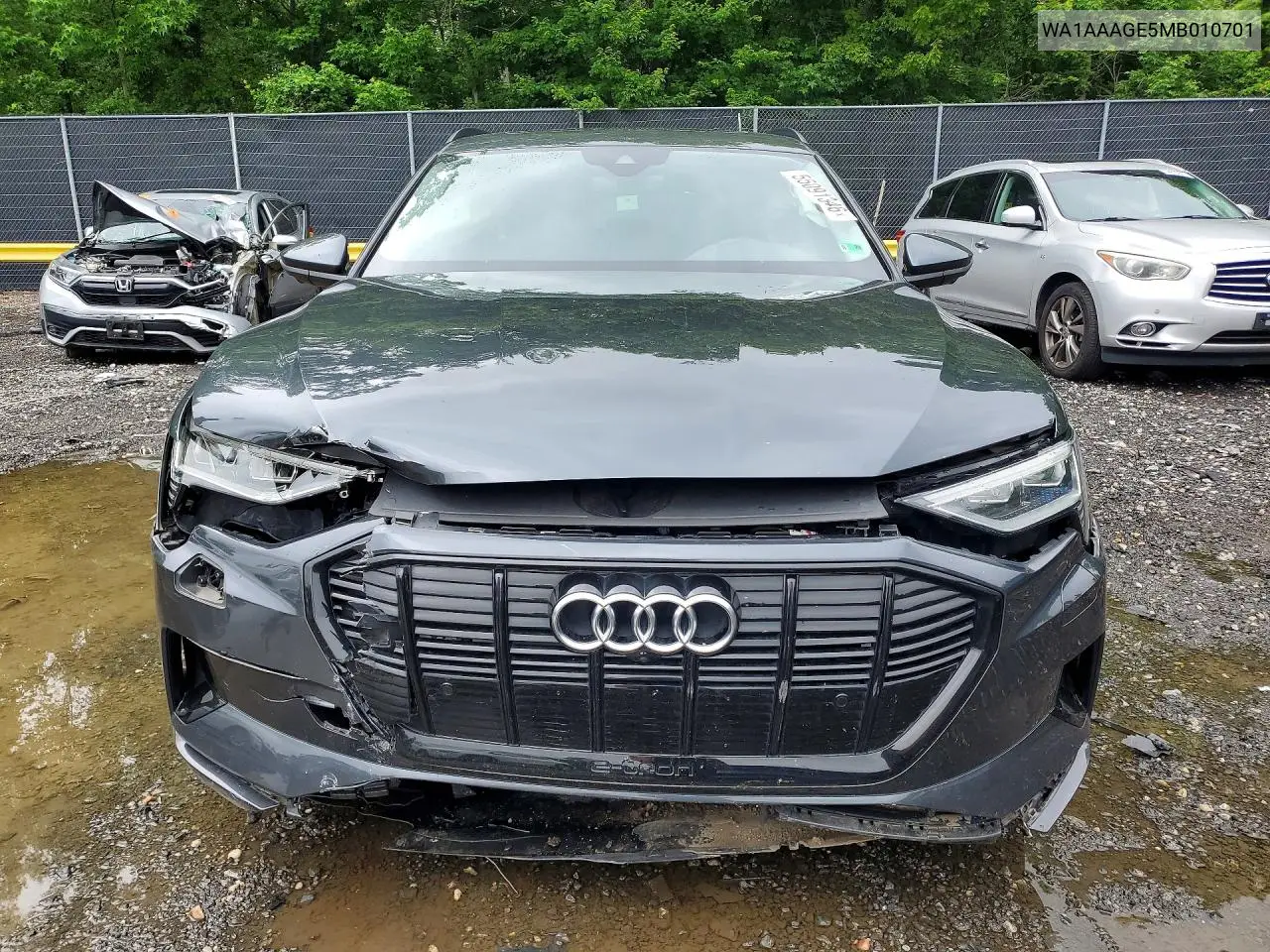2021 Audi E-Tron Premium VIN: WA1AAAGE5MB010701 Lot: 55091346