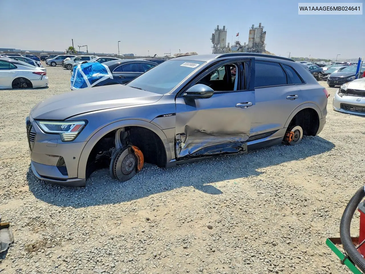 2021 Audi E-Tron Premium VIN: WA1AAAGE6MB024641 Lot: 55509886