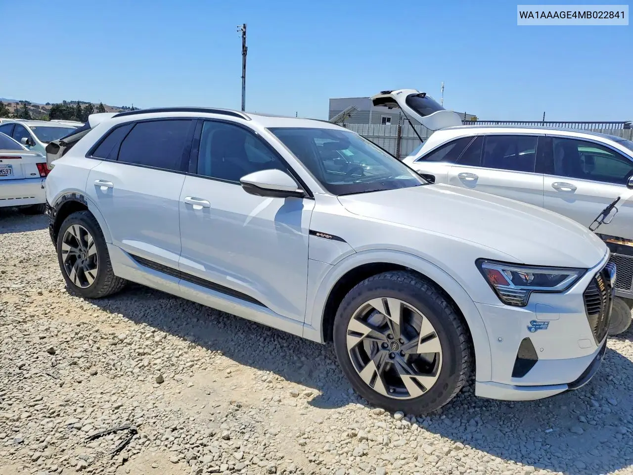 2021 Audi E-Tron Premium VIN: WA1AAAGE4MB022841 Lot: 58332186