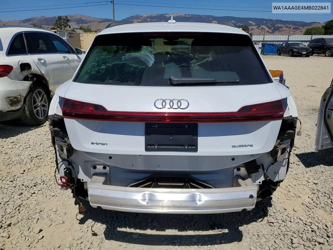 2021 Audi E-Tron Premium VIN: WA1AAAGE4MB022841 Lot: 58332186