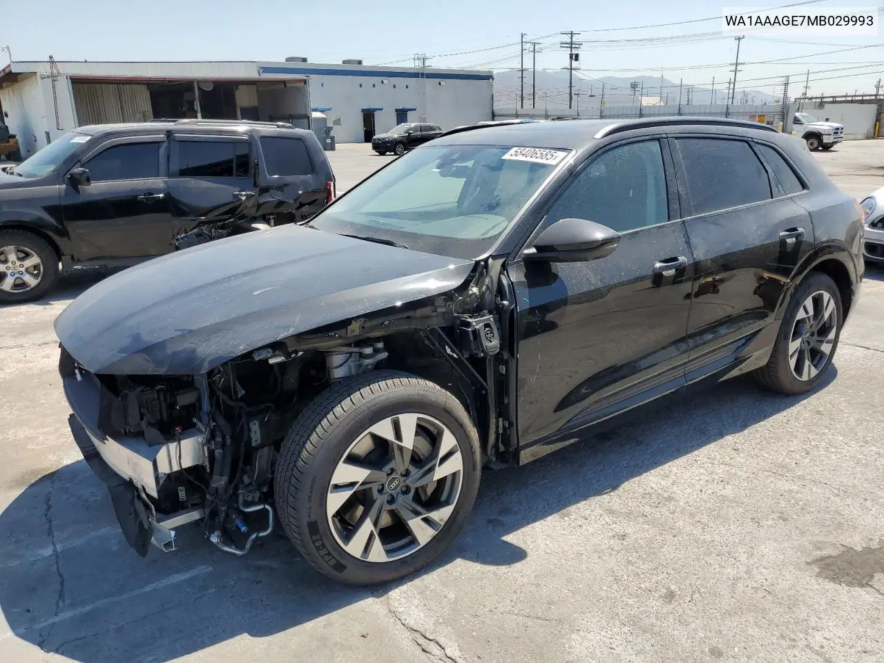 2021 Audi E-Tron Premium VIN: WA1AAAGE7MB029993 Lot: 58406585