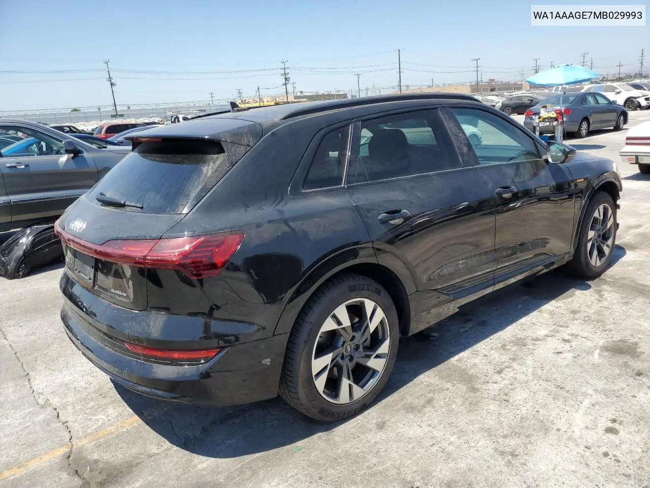 2021 Audi E-Tron Premium VIN: WA1AAAGE7MB029993 Lot: 58406585