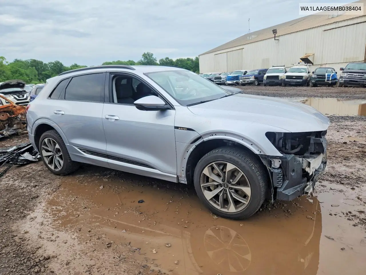 2021 Audi E-Tron Premium Plus VIN: WA1LAAGE6MB038404 Lot: 58786906