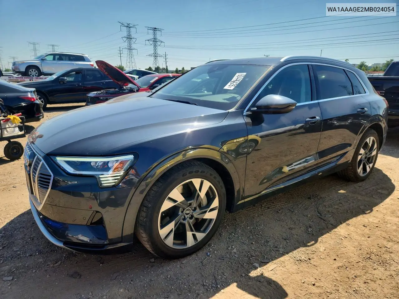 2021 Audi E-Tron Premium VIN: WA1AAAGE2MB024054 Lot: 60441426