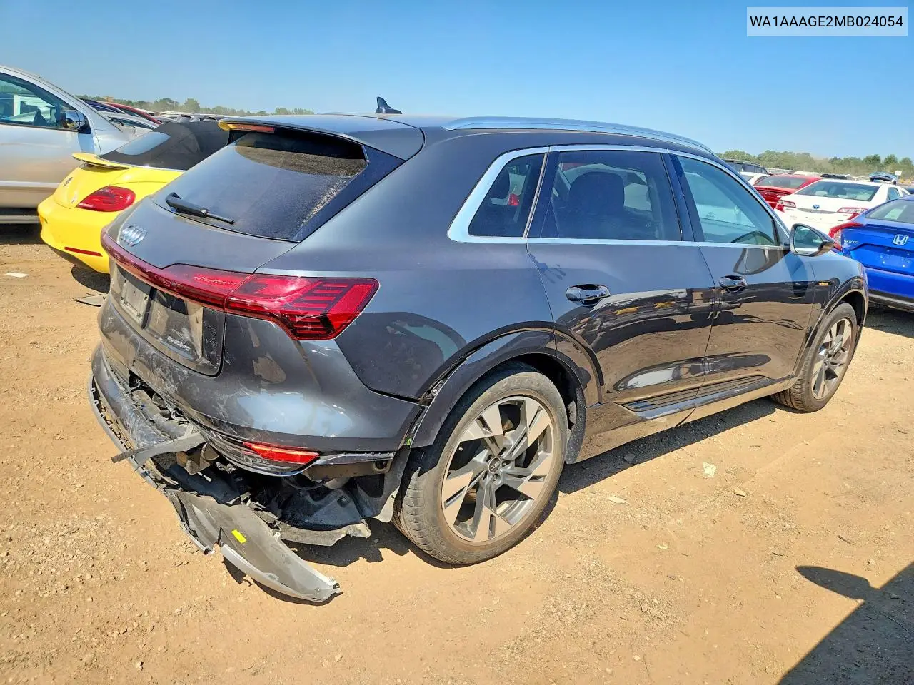2021 Audi E-Tron Premium VIN: WA1AAAGE2MB024054 Lot: 60441426