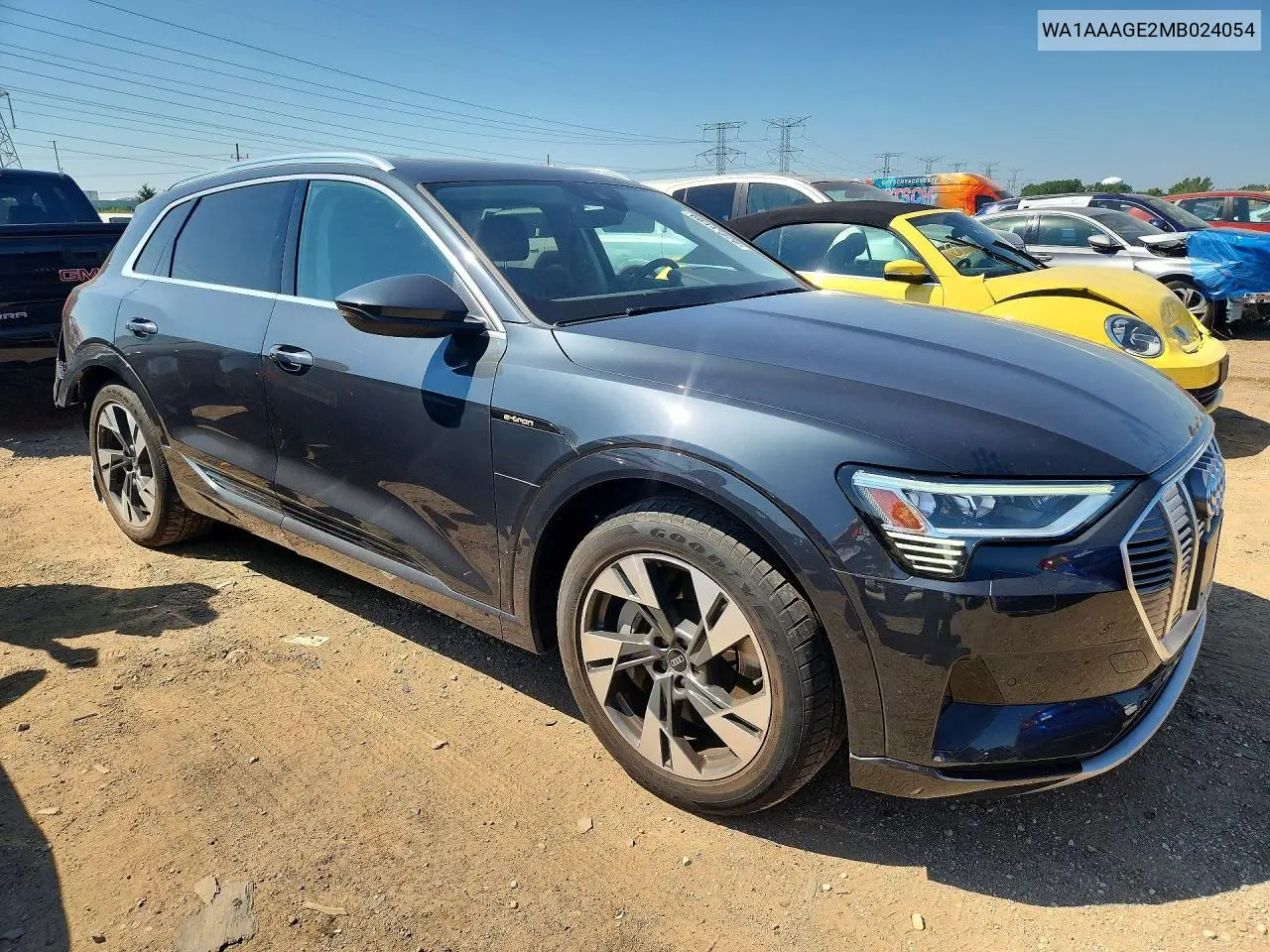 2021 Audi E-Tron Premium VIN: WA1AAAGE2MB024054 Lot: 60441426