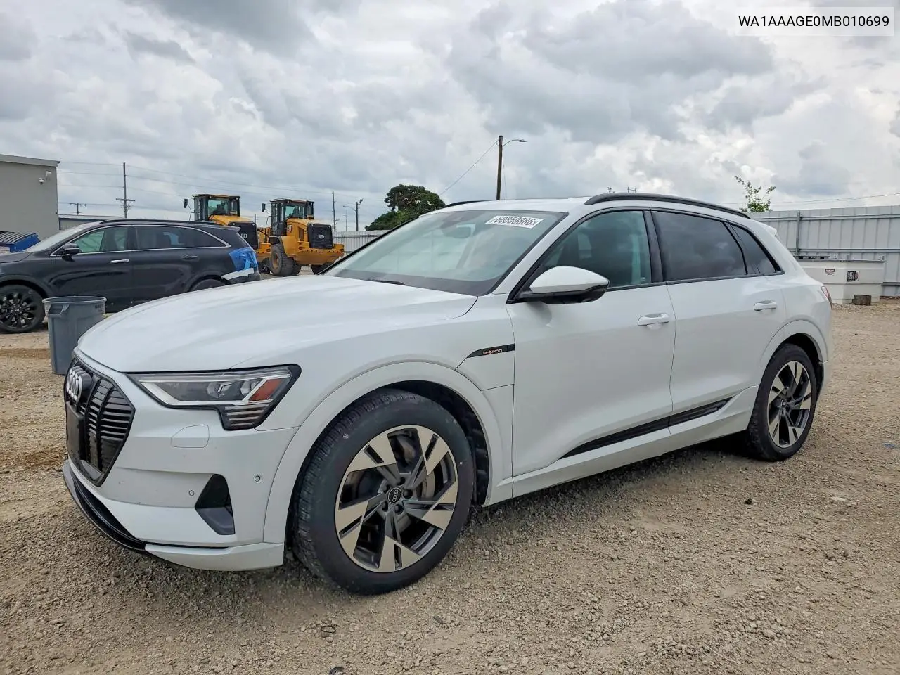 2021 Audi E-Tron Premium VIN: WA1AAAGE0MB010699 Lot: 60850886