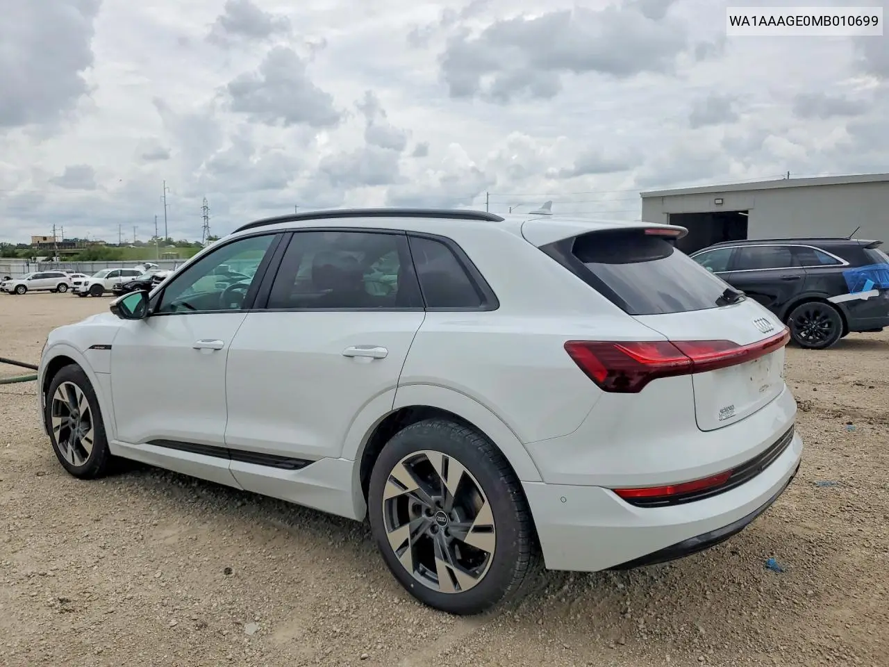2021 Audi E-Tron Premium VIN: WA1AAAGE0MB010699 Lot: 60850886