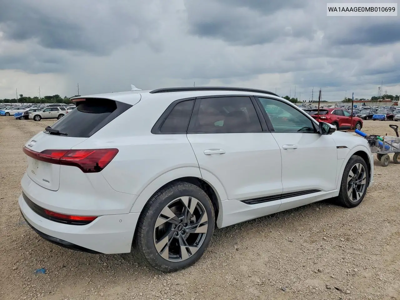 2021 Audi E-Tron Premium VIN: WA1AAAGE0MB010699 Lot: 60850886
