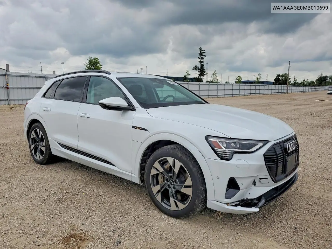 2021 Audi E-Tron Premium VIN: WA1AAAGE0MB010699 Lot: 60850886