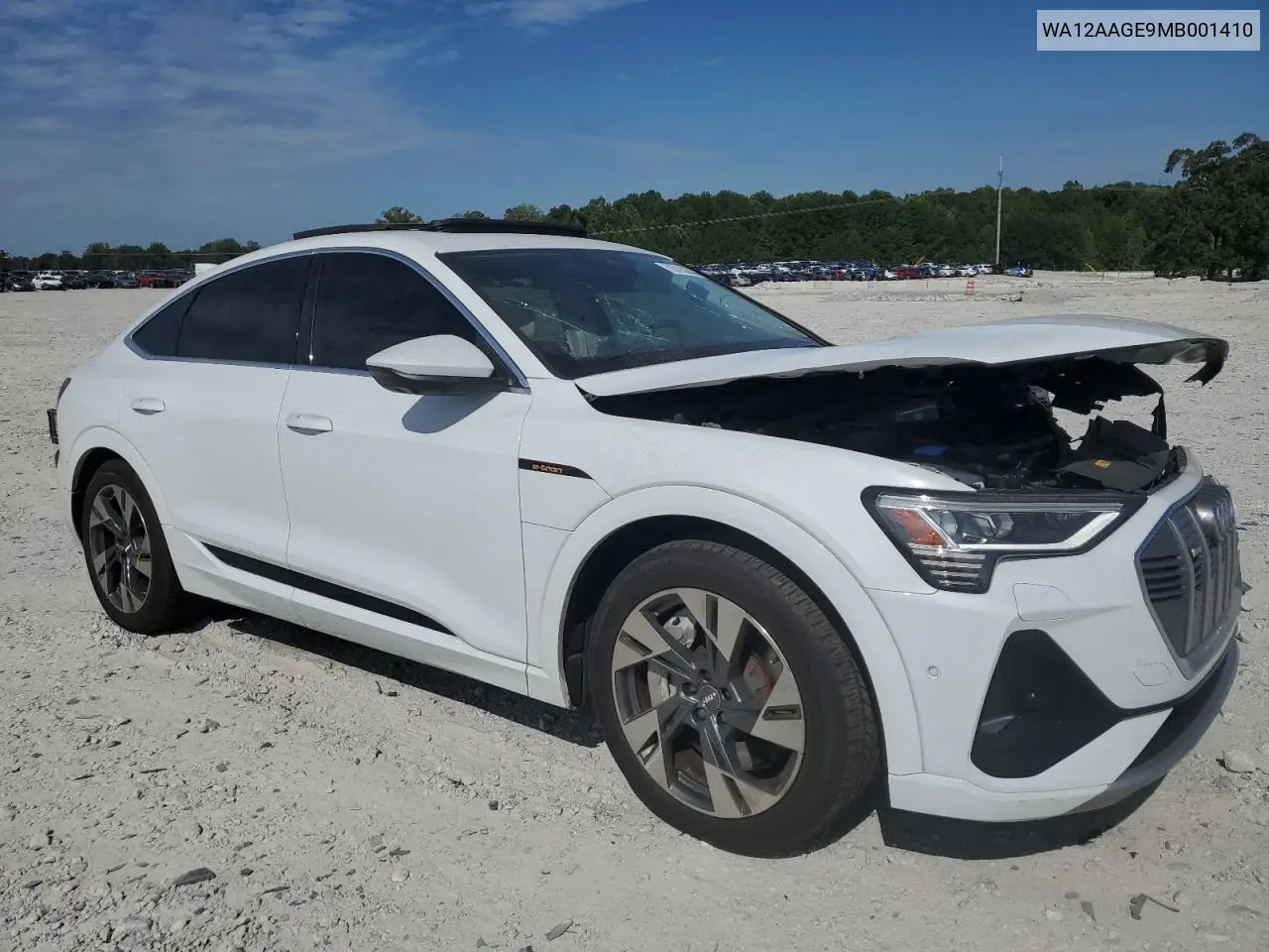 2021 Audi E-Tron Sportback Premium Plus VIN: WA12AAGE9MB001410 Lot: 70718345