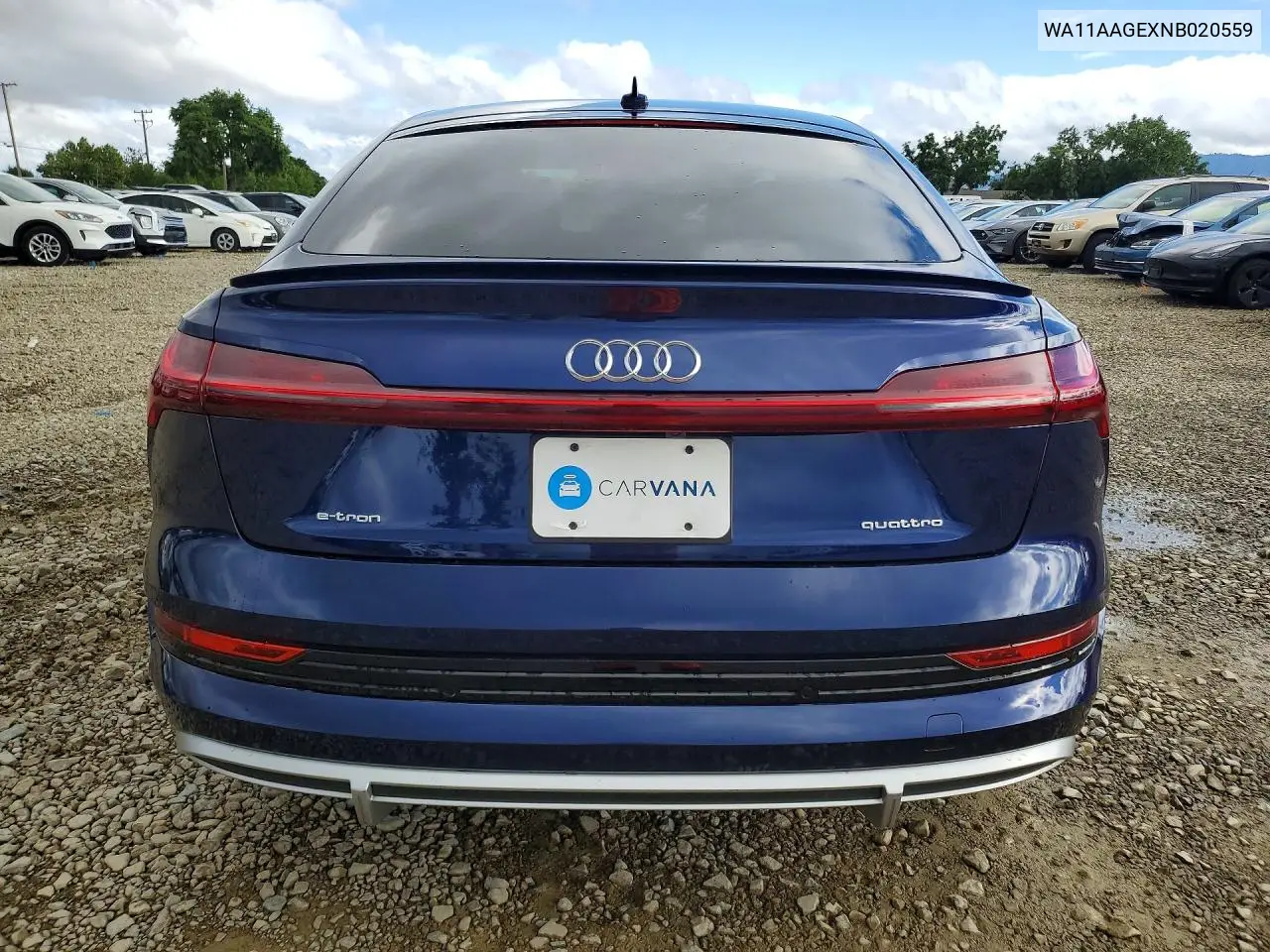 2022 Audi E-Tron Sportback Premium VIN: WA11AAGEXNB020559 Lot: 50621456