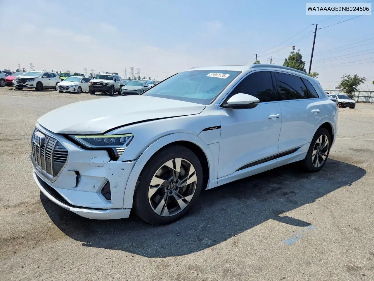 2022 Audi E-Tron Premium VIN: WA1AAAGE9NB024506 Lot: 51901576