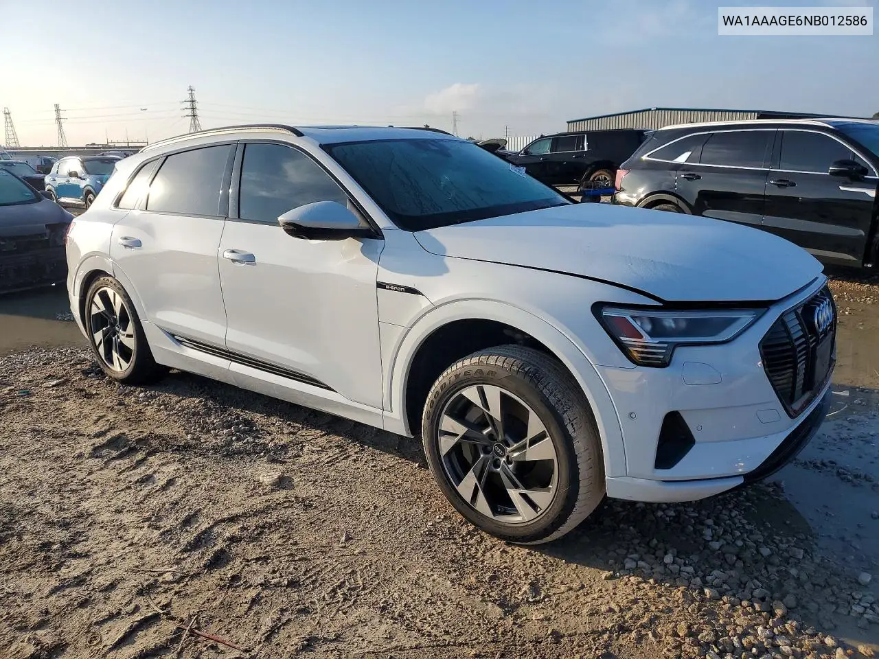 2022 Audi E-Tron Premium VIN: WA1AAAGE6NB012586 Lot: 54344516