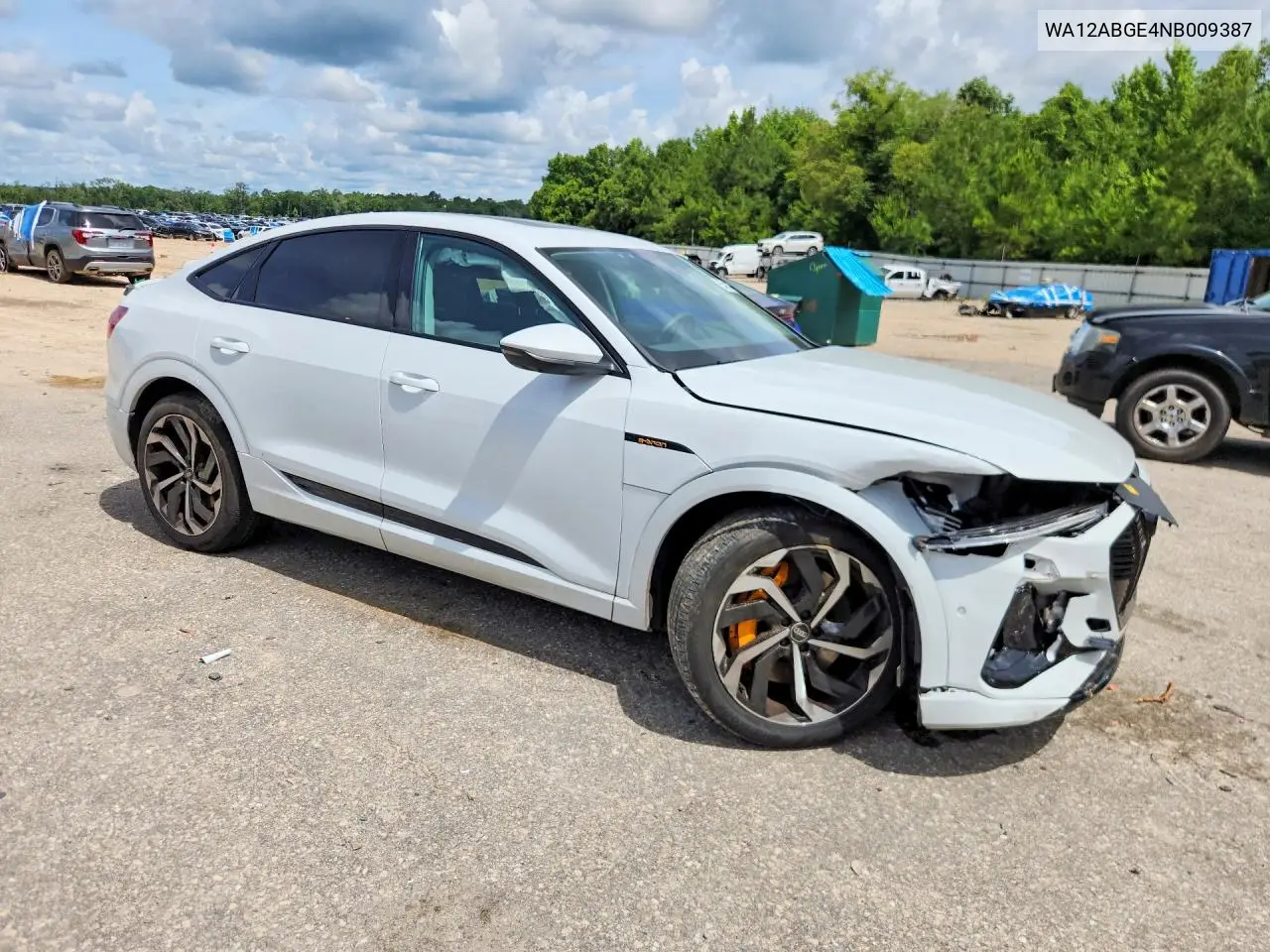 2022 Audi E-Tron Sportback Premium Plus VIN: WA12ABGE4NB009387 Lot: 55418986
