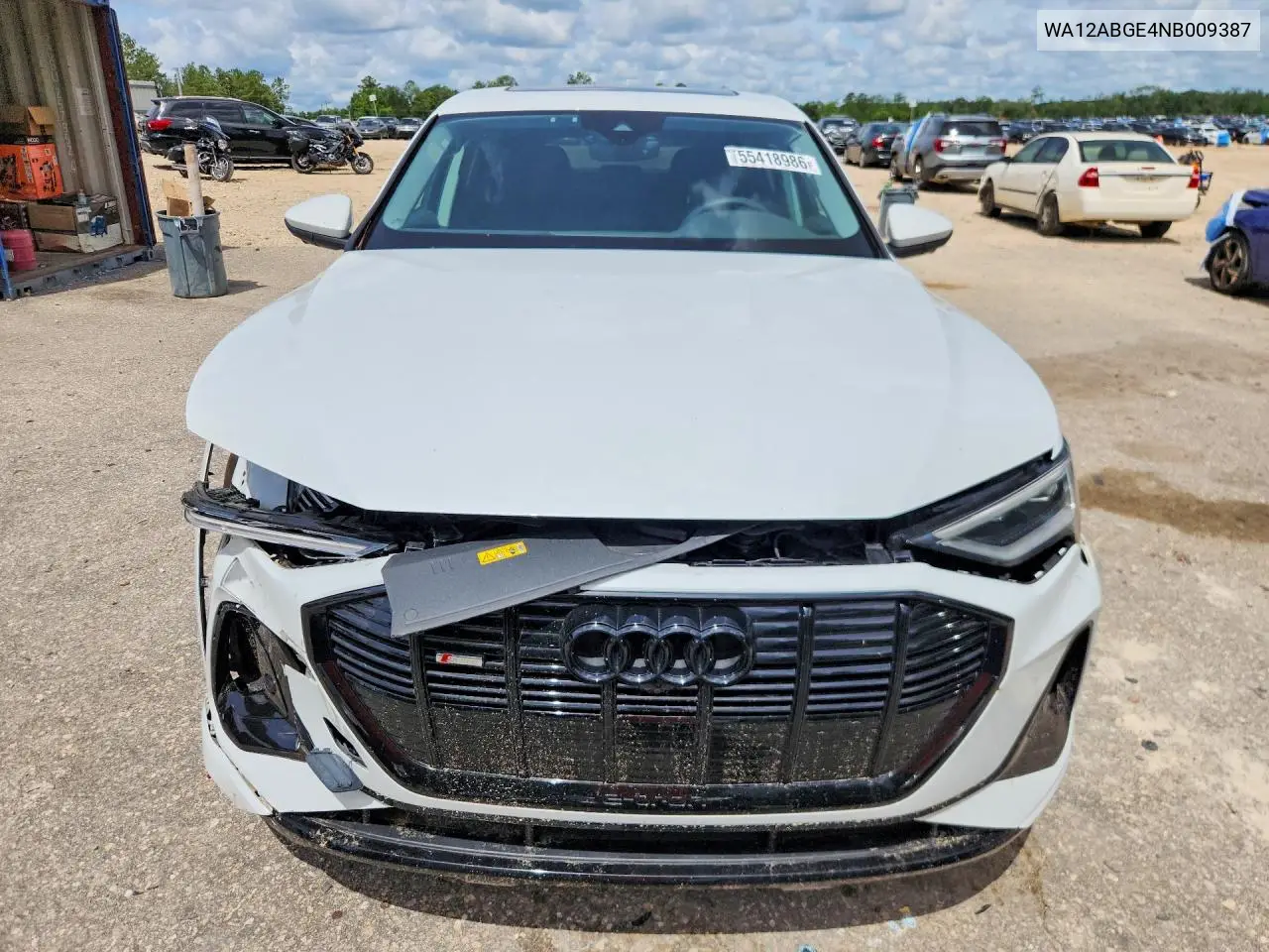 2022 Audi E-Tron Sportback Premium Plus VIN: WA12ABGE4NB009387 Lot: 55418986