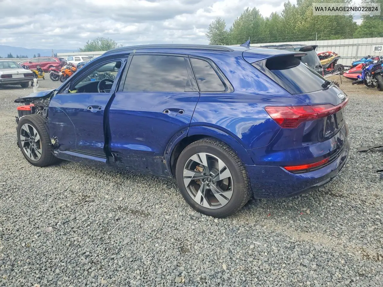 2022 Audi E-Tron Premium VIN: WA1AAAGE2NB022824 Lot: 55507256
