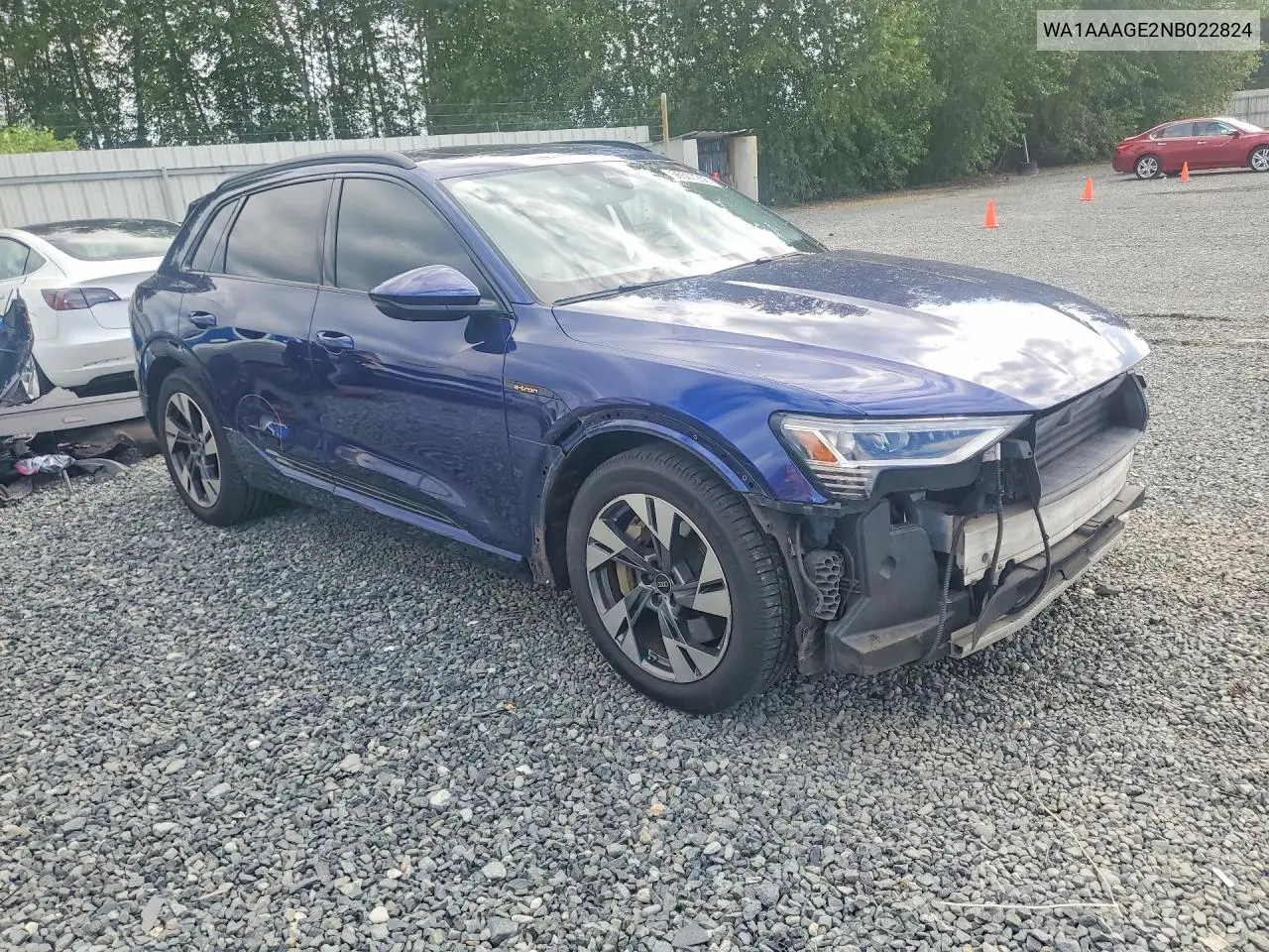2022 Audi E-Tron Premium VIN: WA1AAAGE2NB022824 Lot: 55507256