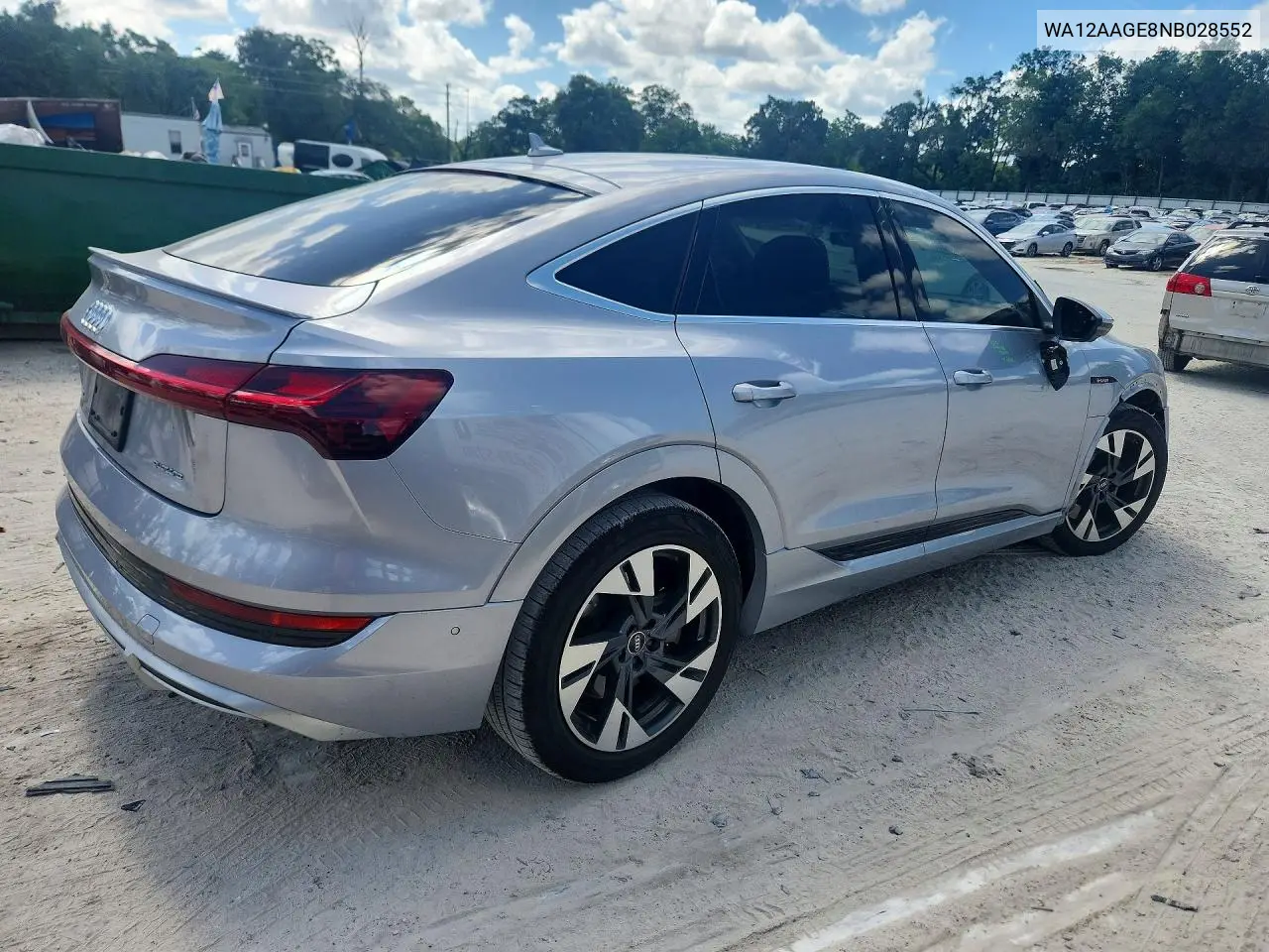 2022 Audi E-Tron Sportback Premium Plus VIN: WA12AAGE8NB028552 Lot: 55925216