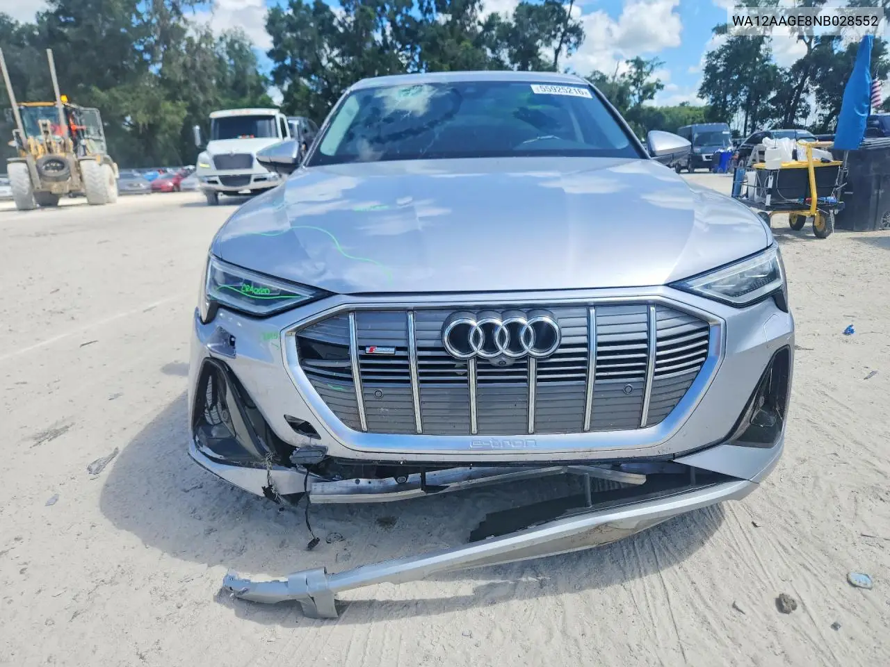 2022 Audi E-Tron Sportback Premium Plus VIN: WA12AAGE8NB028552 Lot: 55925216