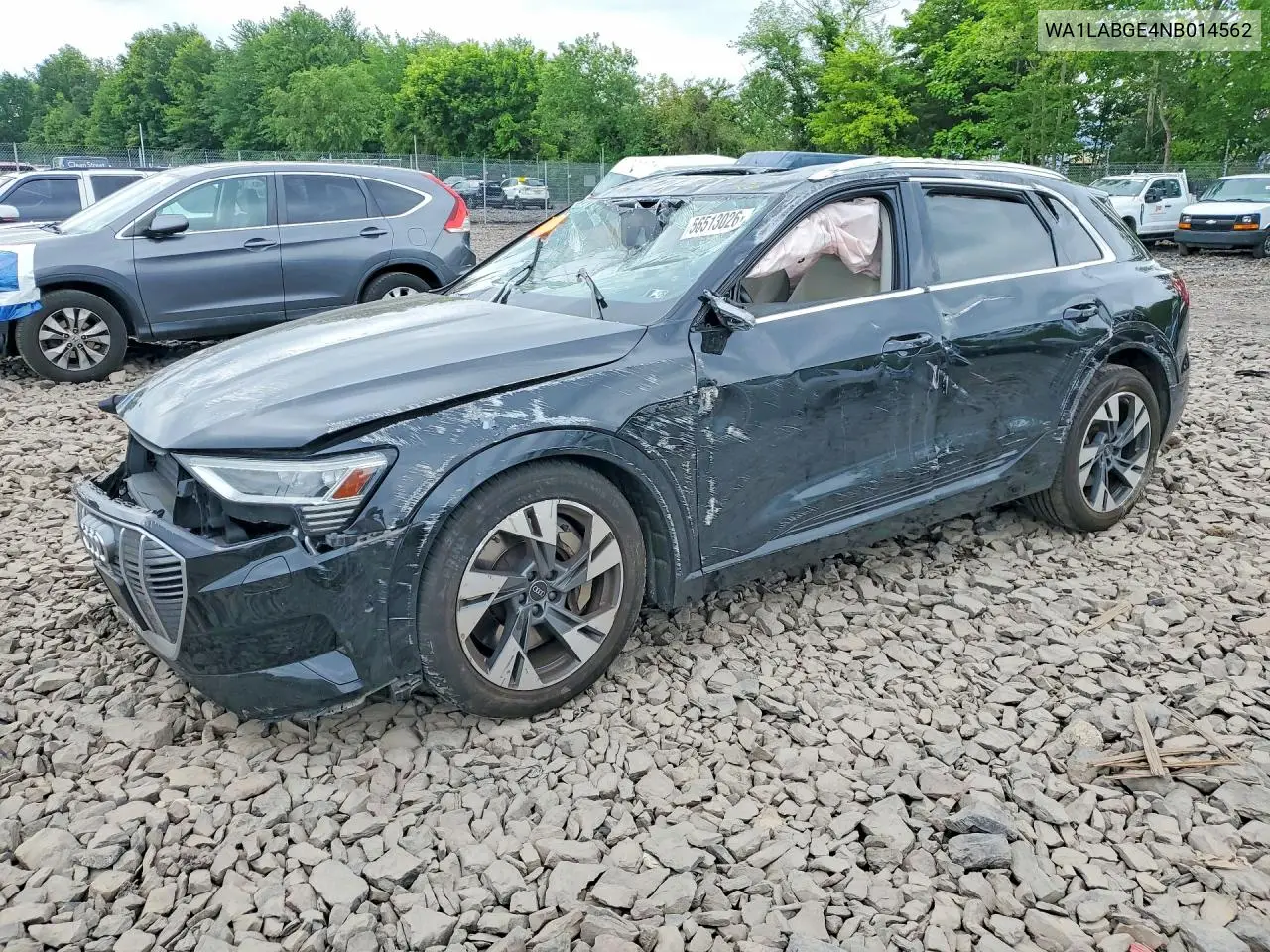 2022 Audi E-Tron Premium Plus VIN: WA1LABGE4NB014562 Lot: 56513026