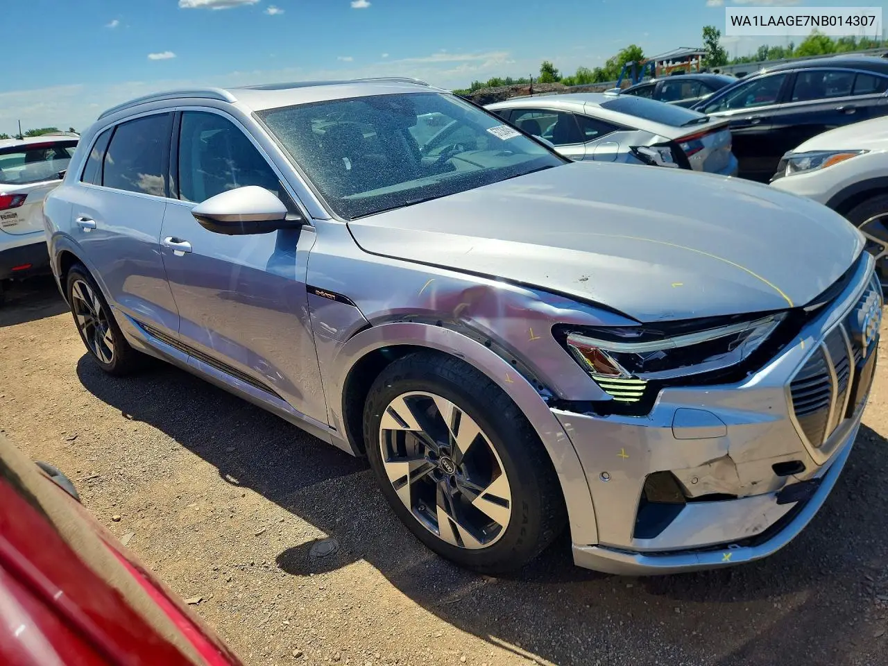 2022 Audi E-Tron Premium Plus VIN: WA1LAAGE7NB014307 Lot: 57236456