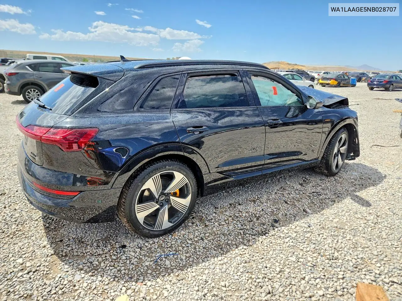2022 Audi E-Tron Premium Plus VIN: WA1LAAGE5NB028707 Lot: 60077326