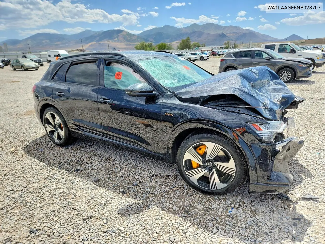 2022 Audi E-Tron Premium Plus VIN: WA1LAAGE5NB028707 Lot: 60077326