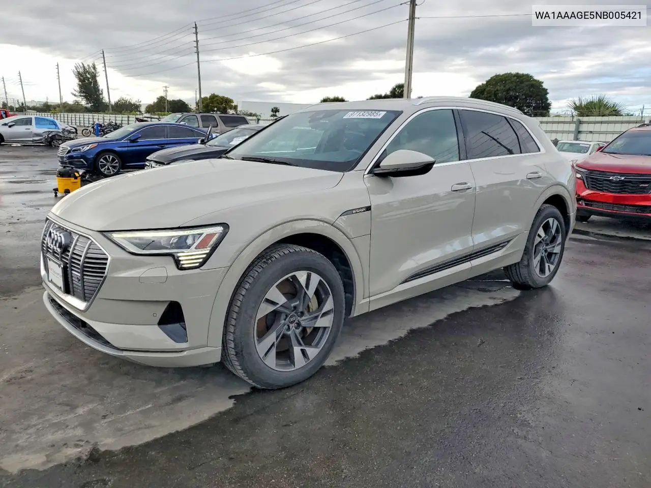 2022 Audi E-Tron Premium VIN: WA1AAAGE5NB005421 Lot: 97132985