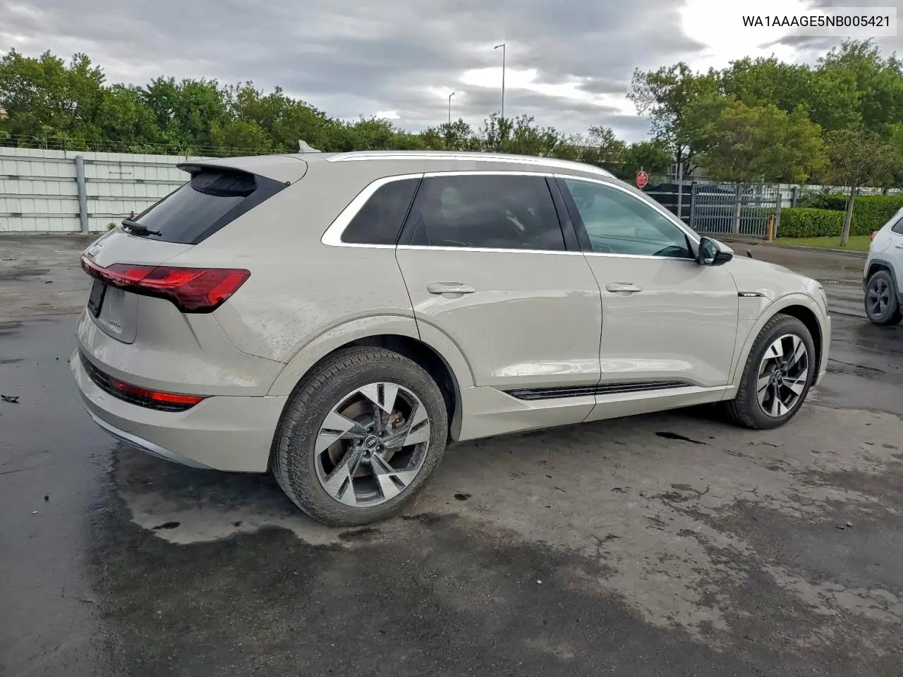 2022 Audi E-Tron Premium VIN: WA1AAAGE5NB005421 Lot: 97132985