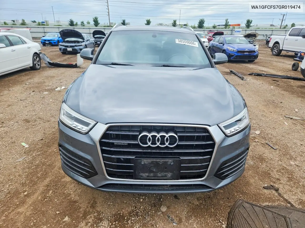 2016 Audi Q3 Prestige VIN: WA1GFCFS7GR019474 Lot: 58559006
