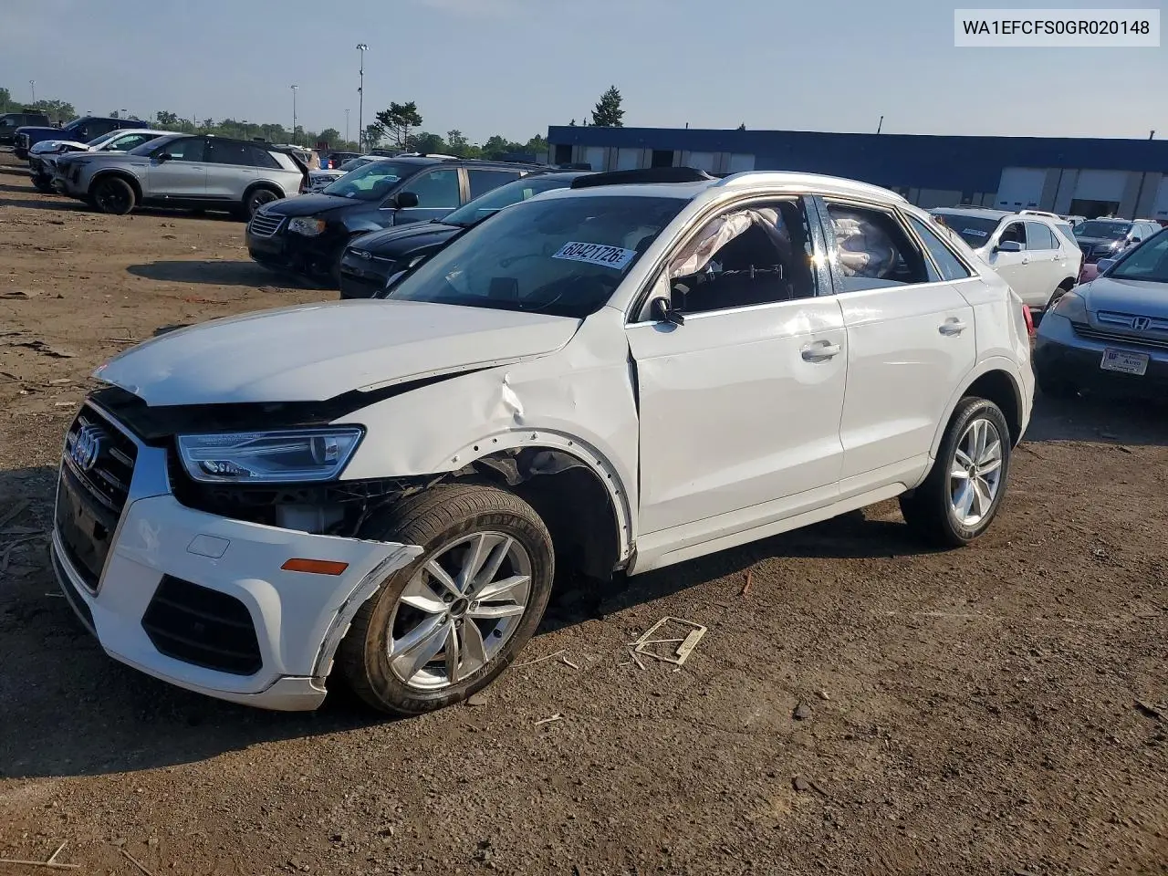 2016 Audi Q3 Premium Plus VIN: WA1EFCFS0GR020148 Lot: 60421726