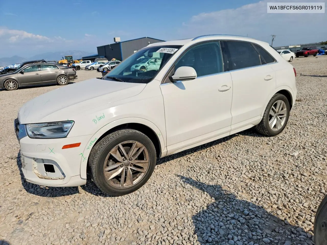 2016 Audi Q3 Premium Plus VIN: WA1BFCFS6GR019119 Lot: 60811036