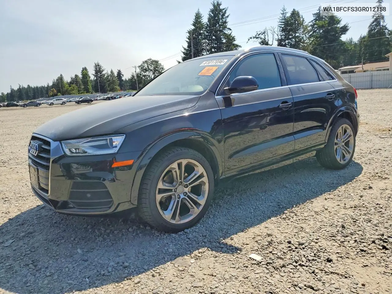 2016 Audi Q3 Premium Plus VIN: WA1BFCFS3GR012158 Lot: 61017096