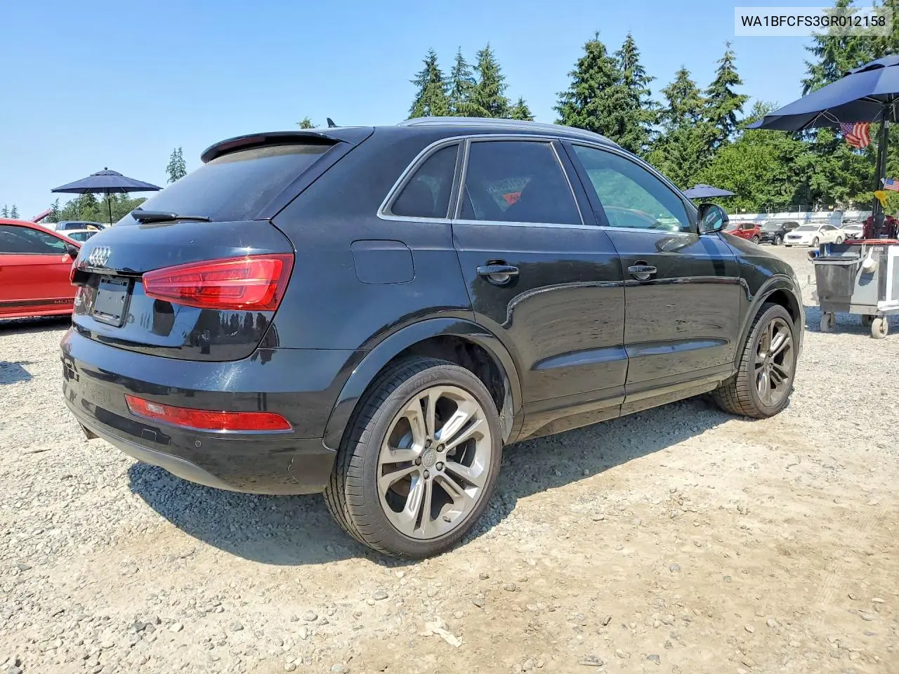 2016 Audi Q3 Premium Plus VIN: WA1BFCFS3GR012158 Lot: 61017096