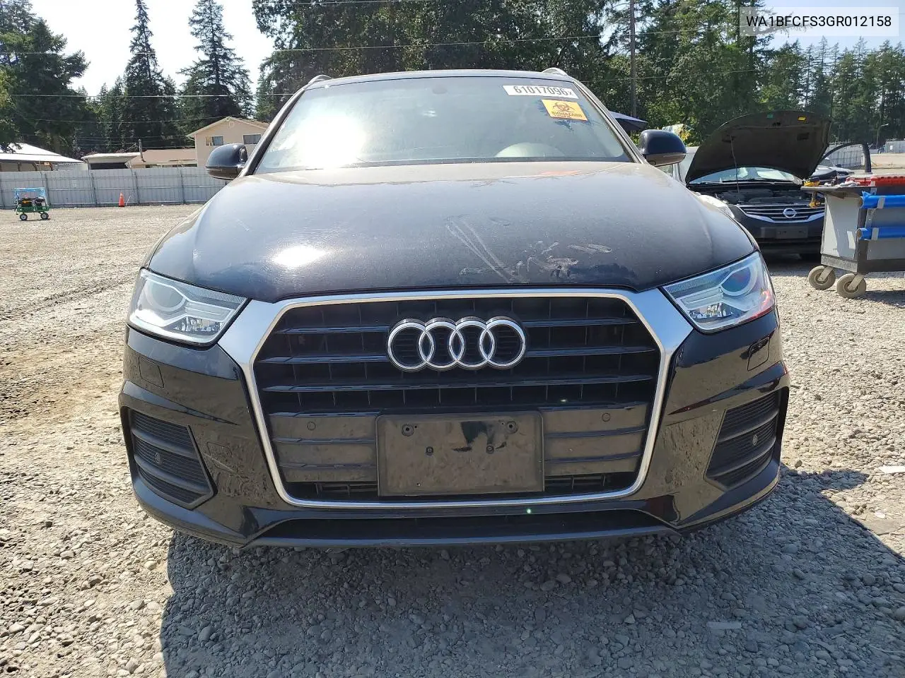 2016 Audi Q3 Premium Plus VIN: WA1BFCFS3GR012158 Lot: 61017096