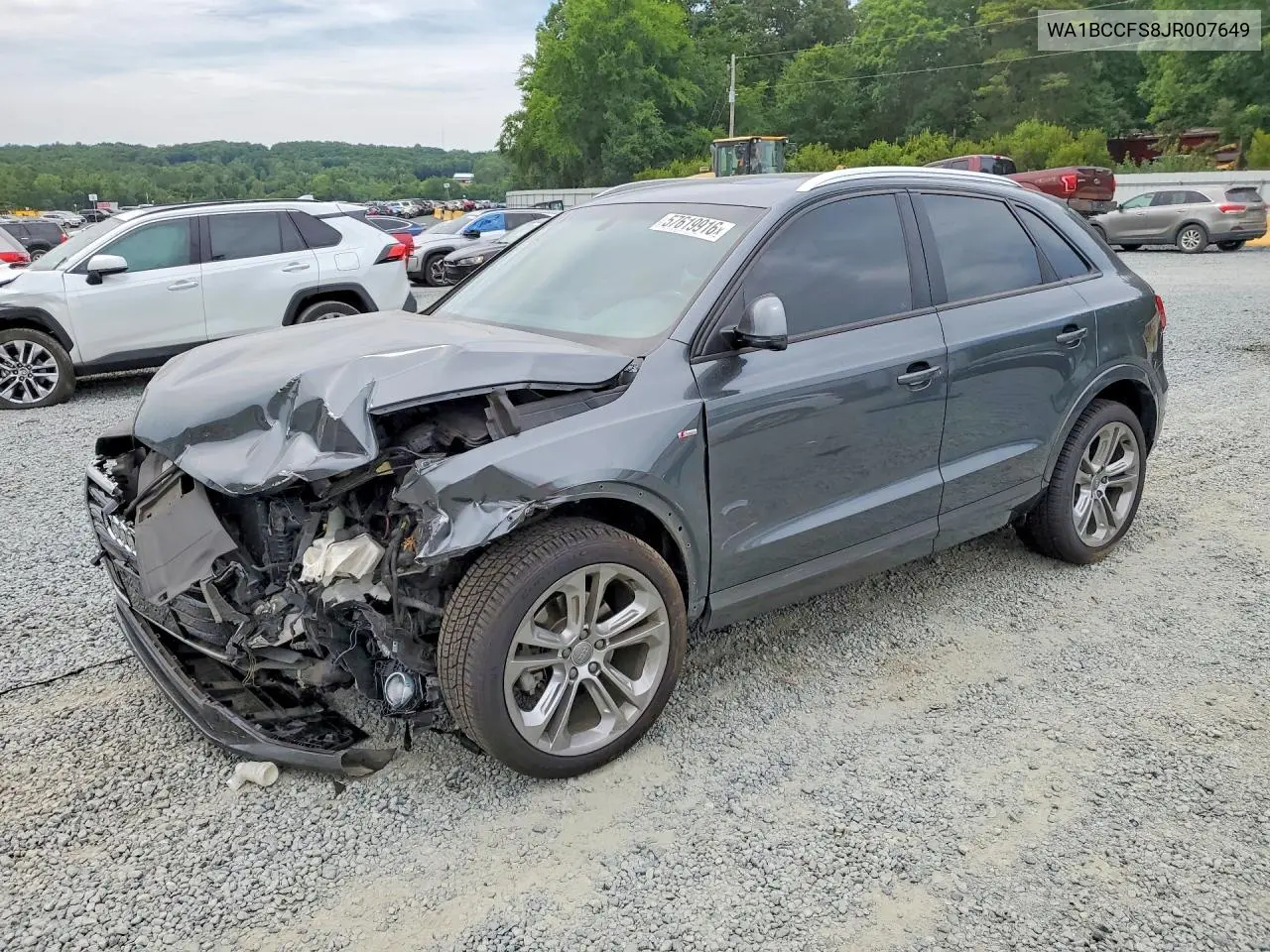 2018 Audi Q3 Premium/Sport Premium VIN: WA1BCCFS8JR007649 Lot: 57619916