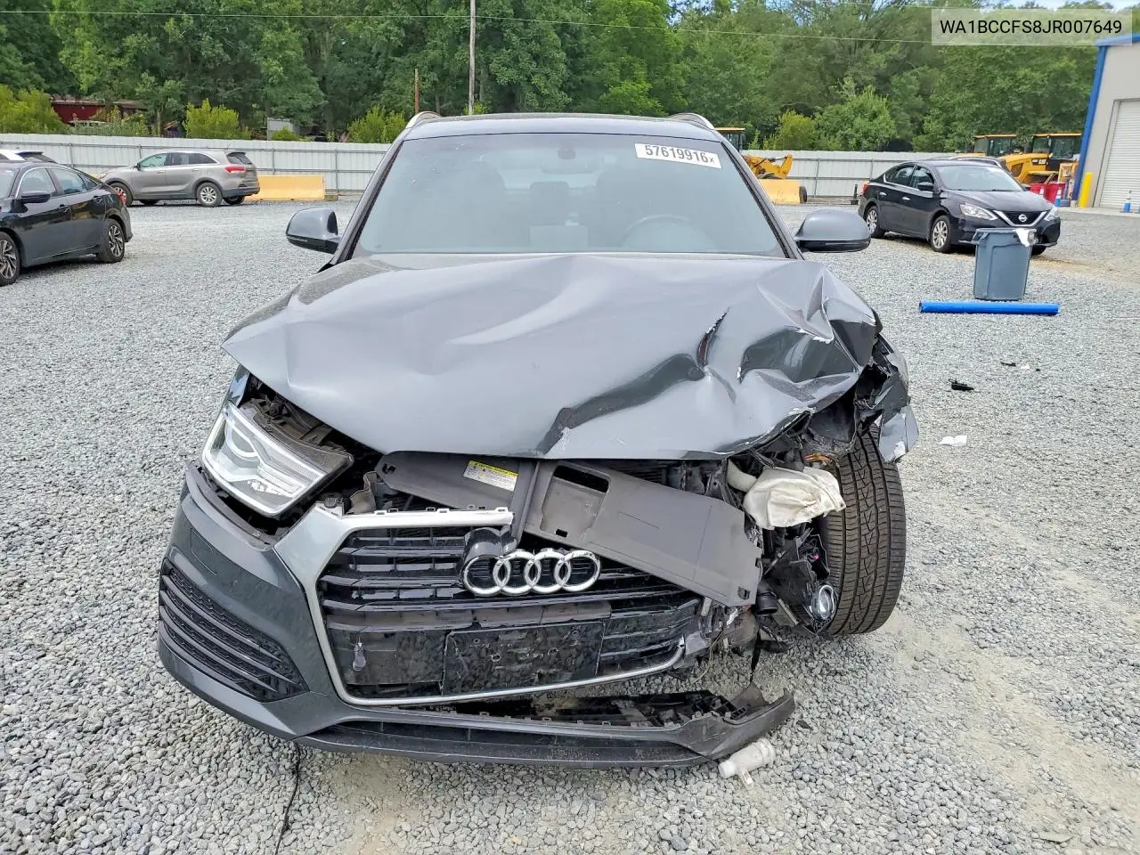 2018 Audi Q3 Premium/Sport Premium VIN: WA1BCCFS8JR007649 Lot: 57619916
