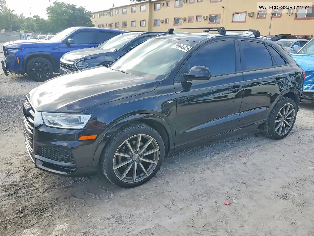 2018 Audi Q3 Premium VIN: WA1ECCFS3JR022752 Lot: 59943856