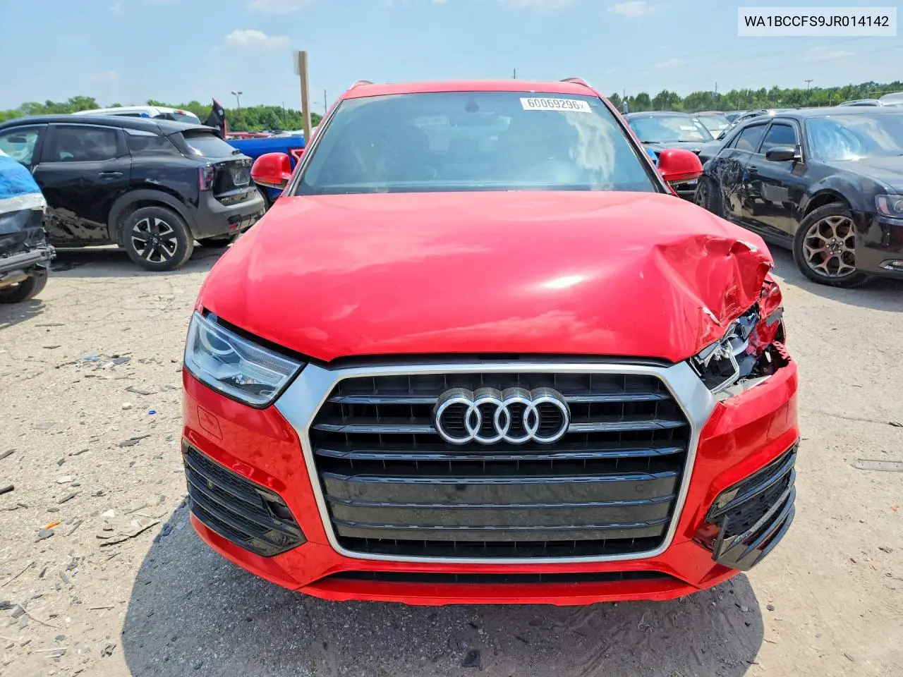 2018 Audi Q3 Premium VIN: WA1BCCFS9JR014142 Lot: 60069296