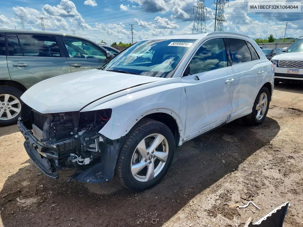 2019 Audi Q3 Premium Plus VIN: WA1BECF32K1064044 Lot: 58890056