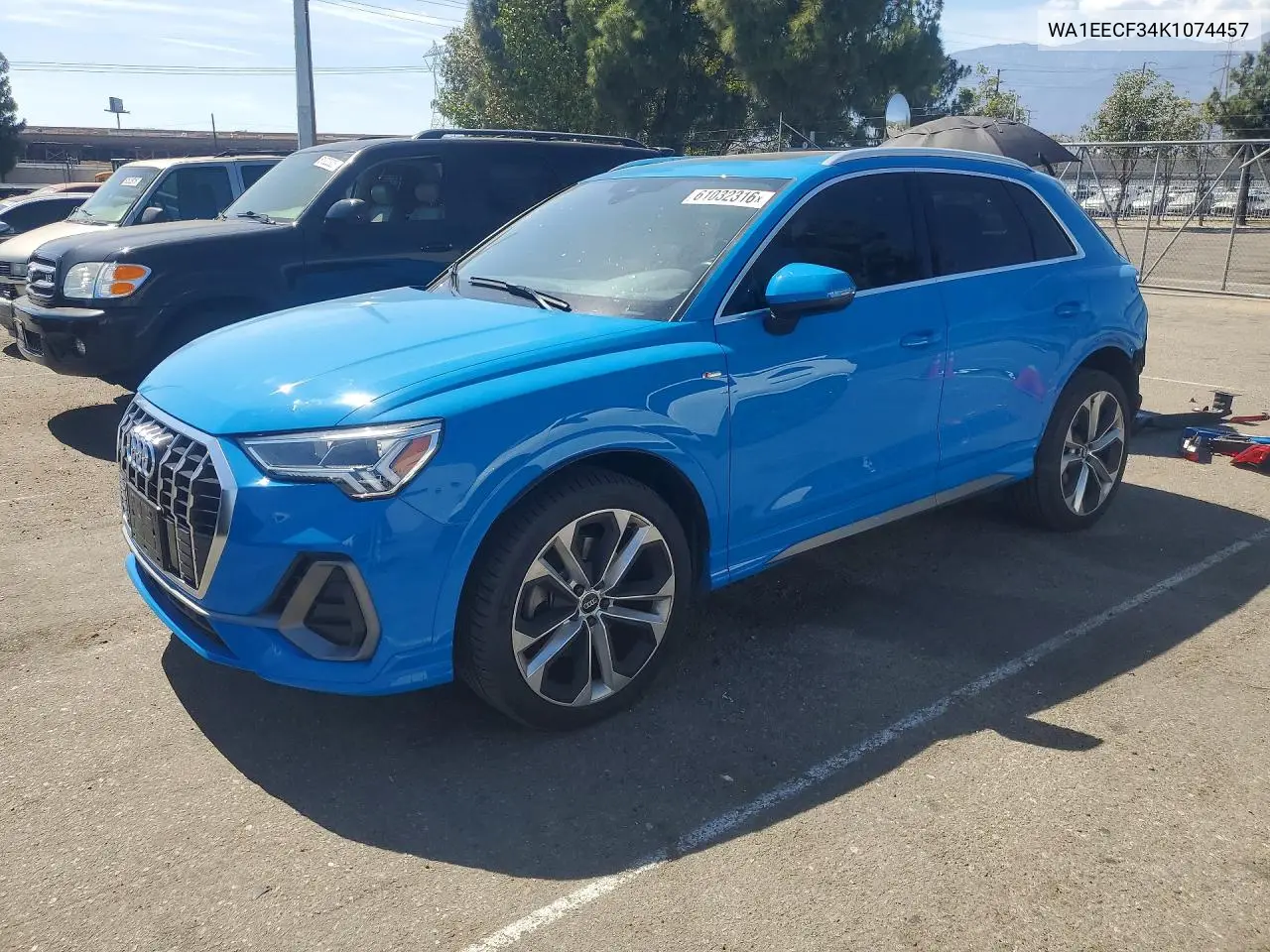 2019 Audi Q3 Premium Plus S-Line VIN: WA1EECF34K1074457 Lot: 61032316