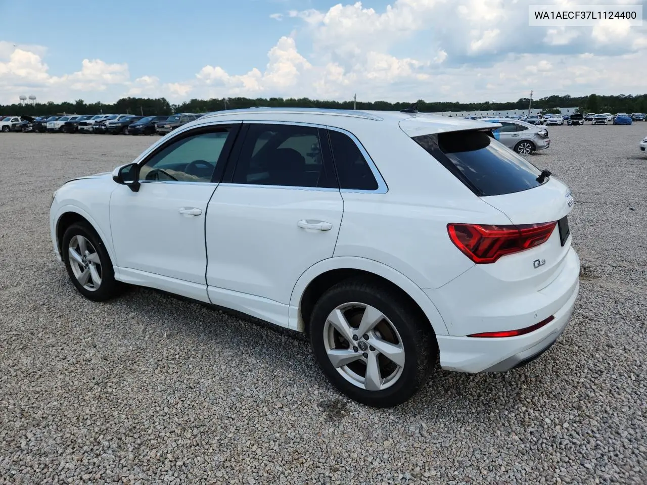 2020 Audi Q3 Premium VIN: WA1AECF37L1124400 Lot: 55920546