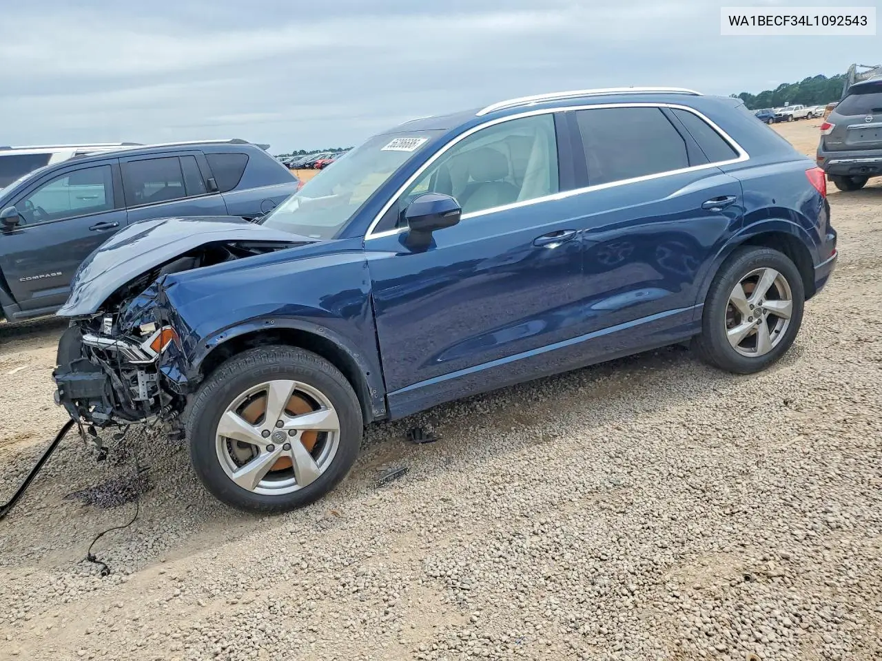 2020 Audi Q3 Premium Plus VIN: WA1BECF34L1092543 Lot: 56286686