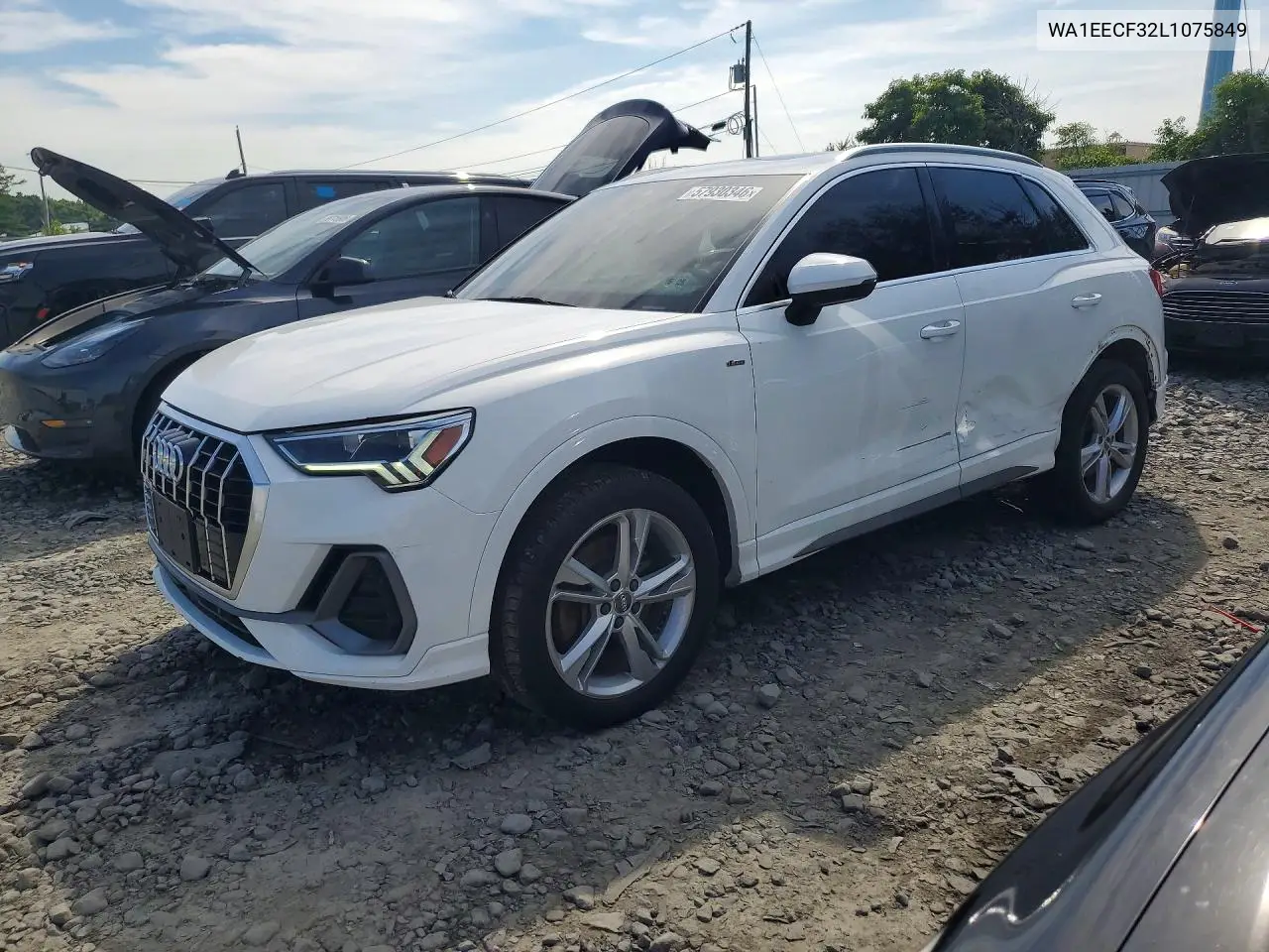 2020 Audi Q3 Premium Plus S-Line VIN: WA1EECF32L1075849 Lot: 57930346