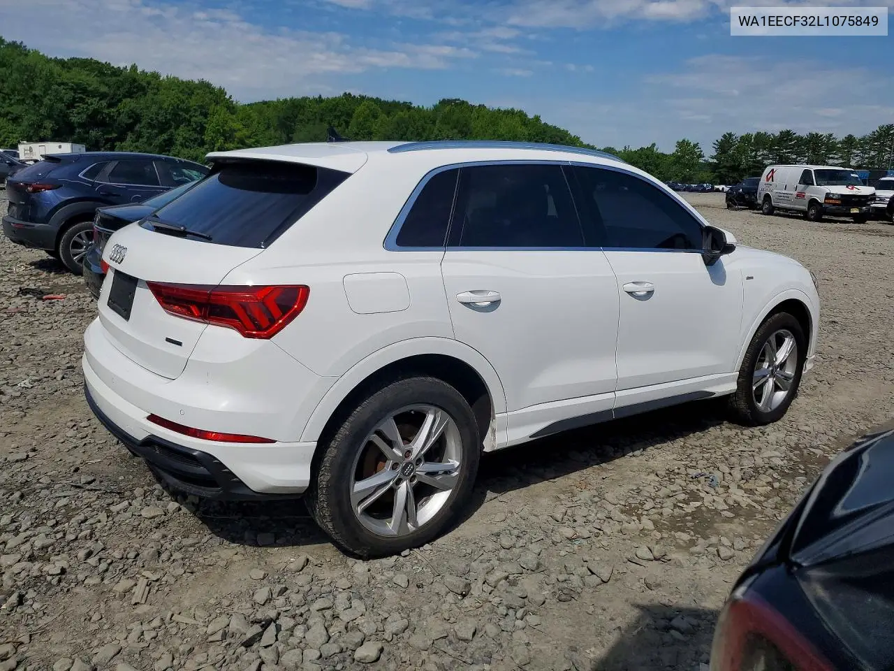 2020 Audi Q3 Premium Plus S-Line VIN: WA1EECF32L1075849 Lot: 57930346