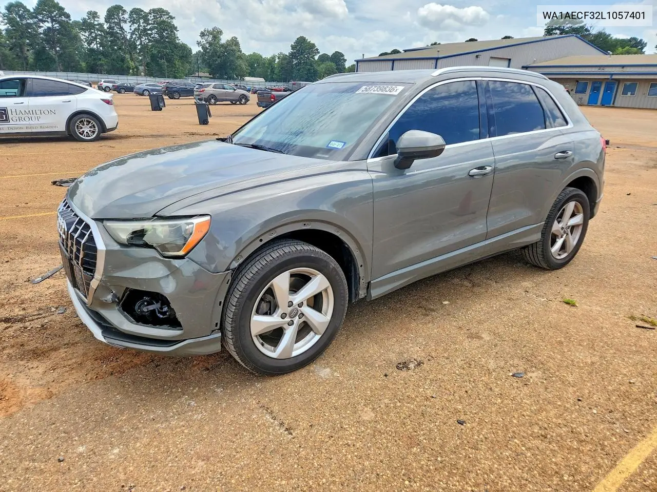 2020 Audi Q3 Premium VIN: WA1AECF32L1057401 Lot: 58739836