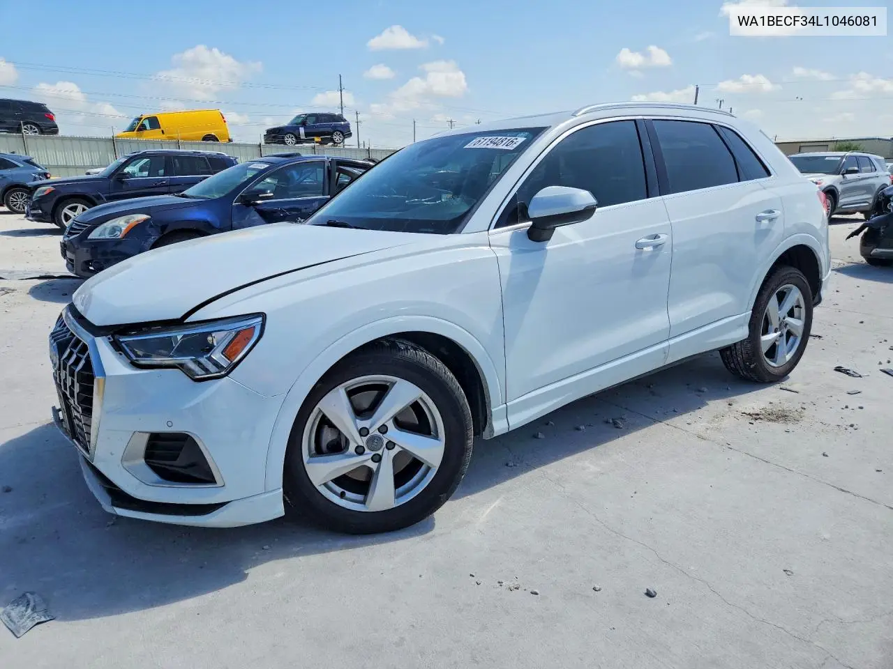 2020 Audi Q3 Premium Plus VIN: WA1BECF34L1046081 Lot: 61194816